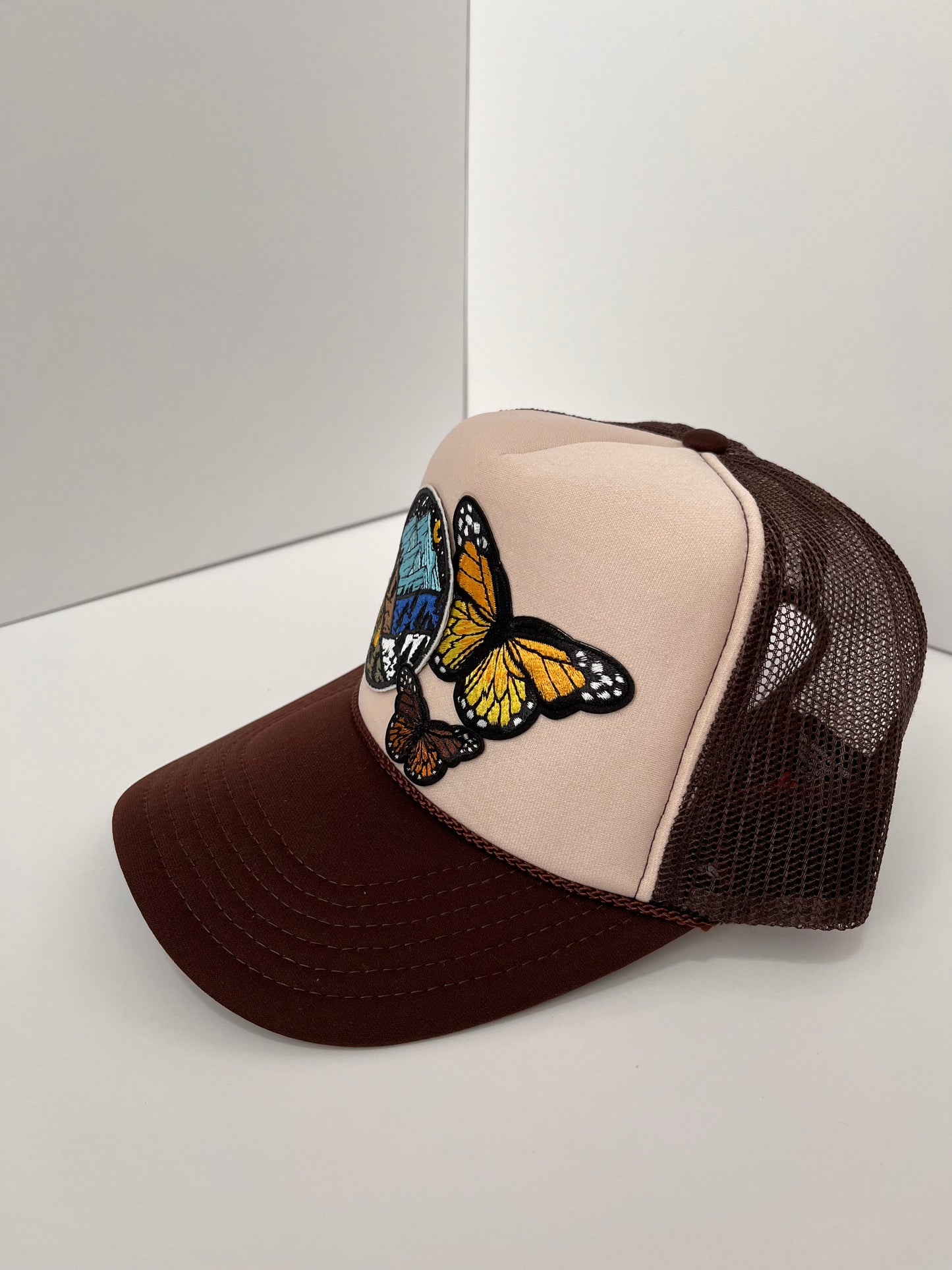 Brown and Tan Trucker Hat