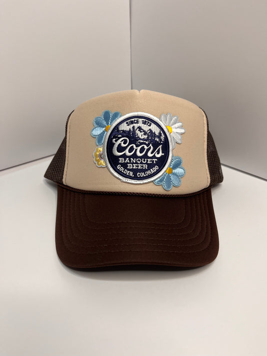 Brown and Tan Trucker Hat