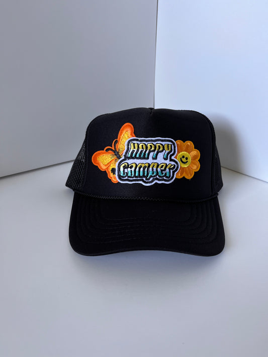 Happy Camper - black with orange