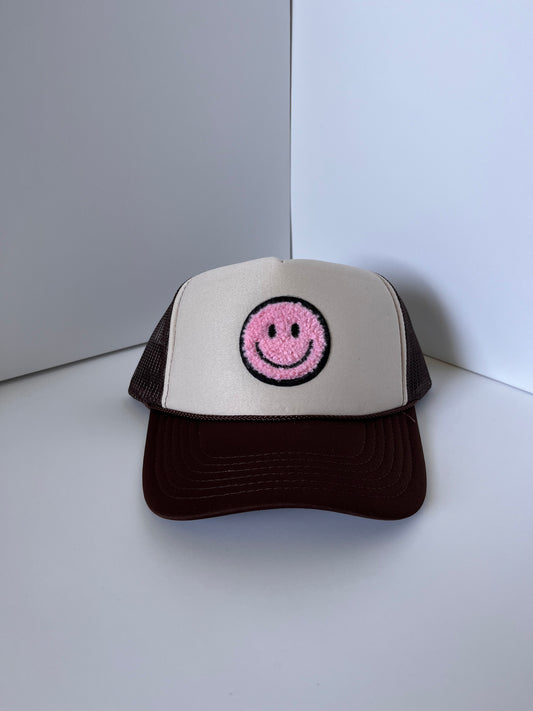 Pink Smile - brown & tan