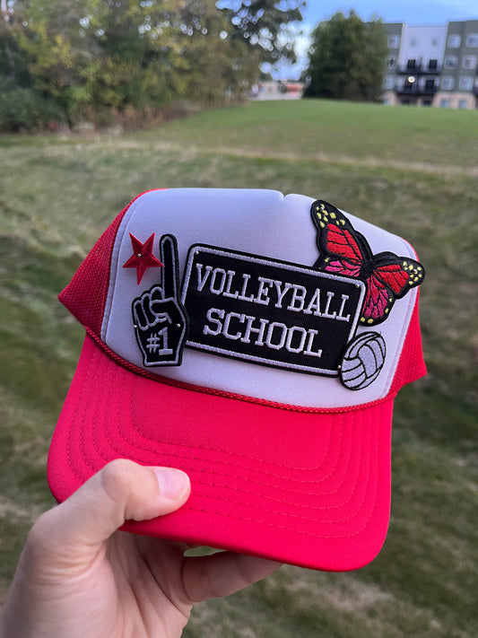 Volleyball School in Red & White