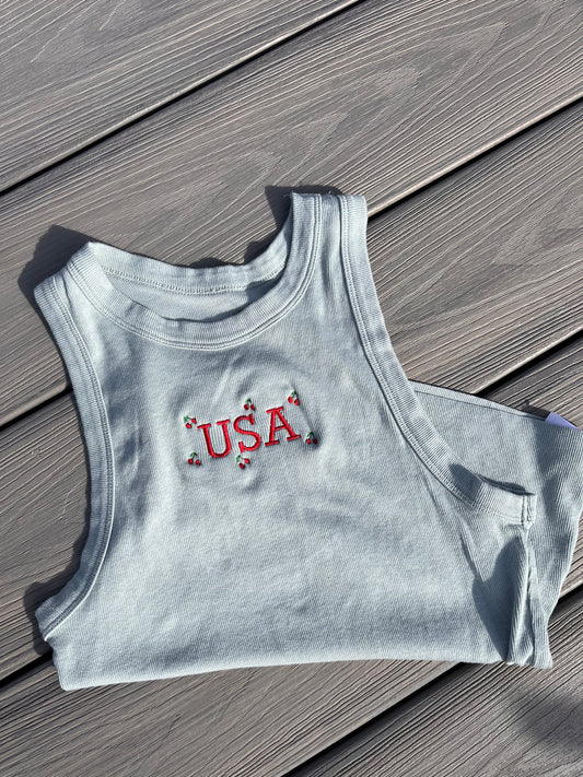 USA Tank - Light Blue