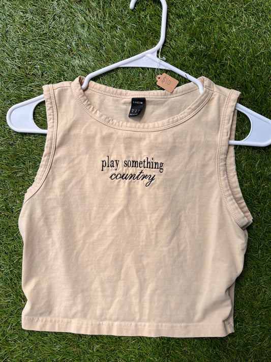 Play Something Country Tank - light yellow