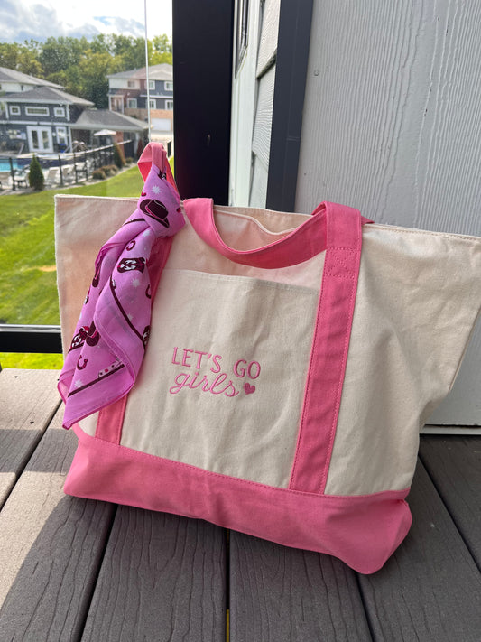 Let’s Go Girls Canvas Tote