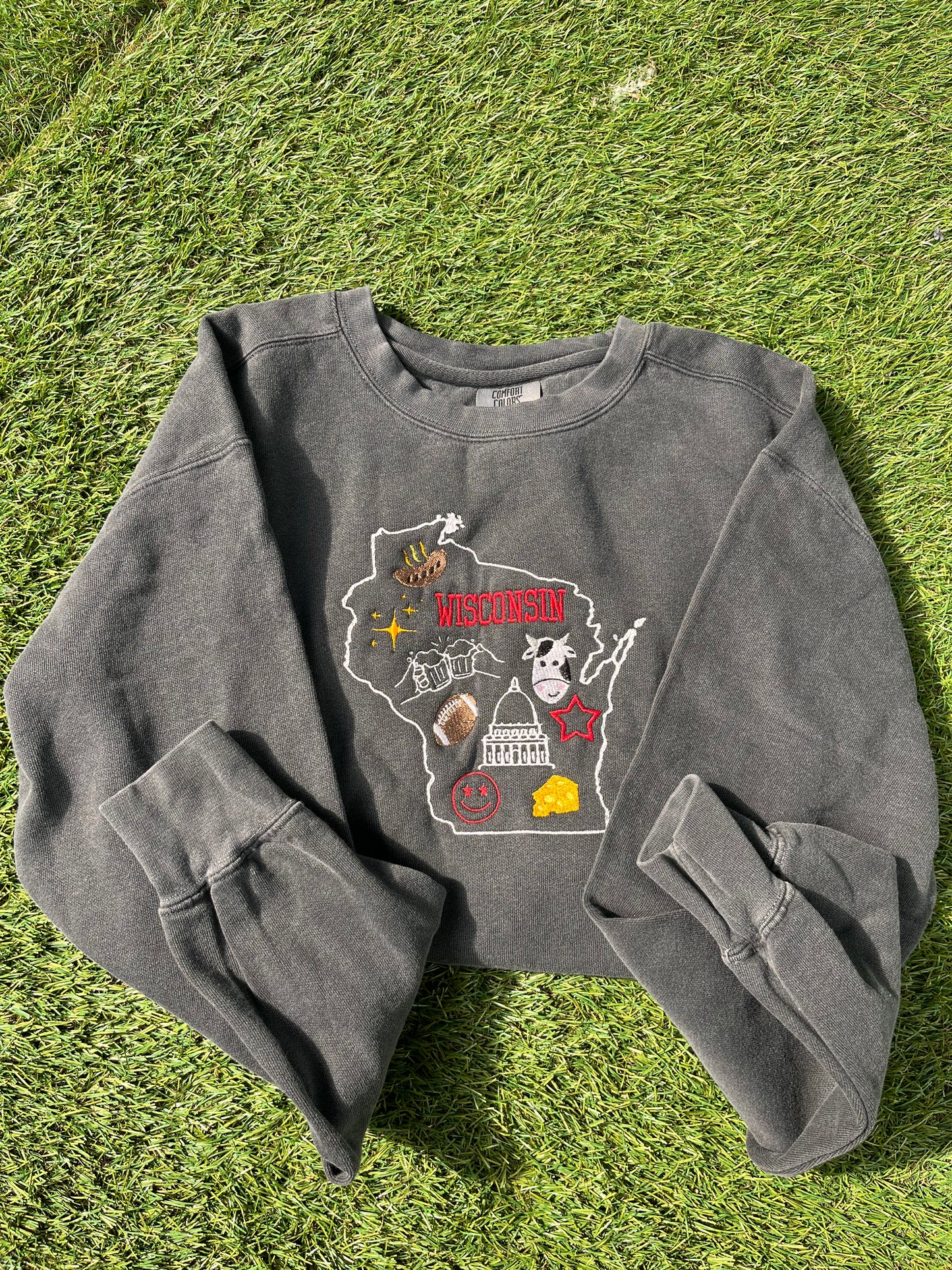 Wisconsin Icon Crewneck Grey
