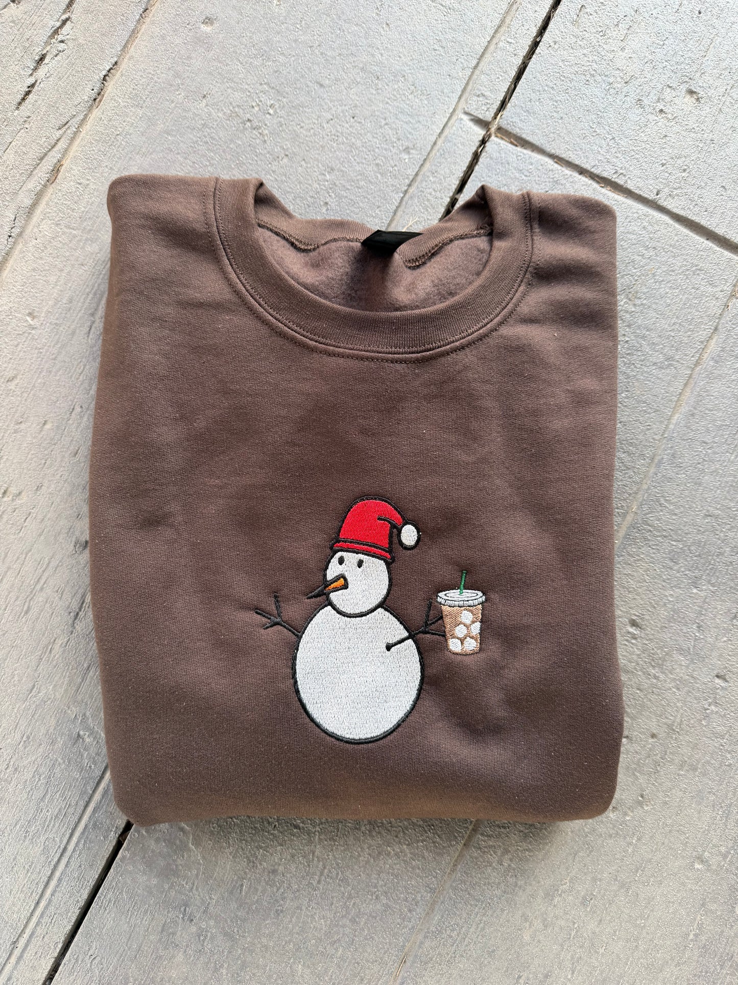 Coffee Snowman Crewneck