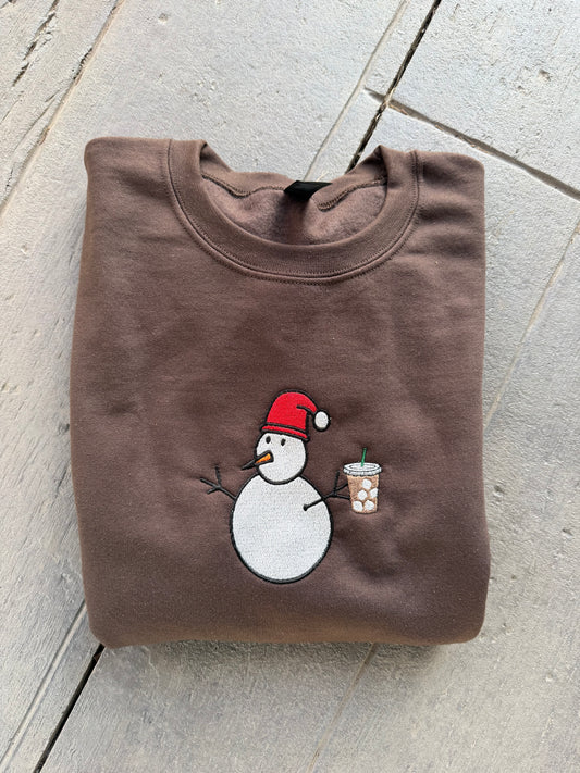 Coffee Snowman Crewneck