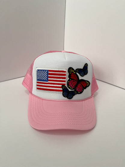 Pink and White Trucker Hat