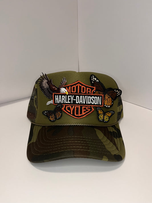Harley Davidson Trucker Hat - Green Camo