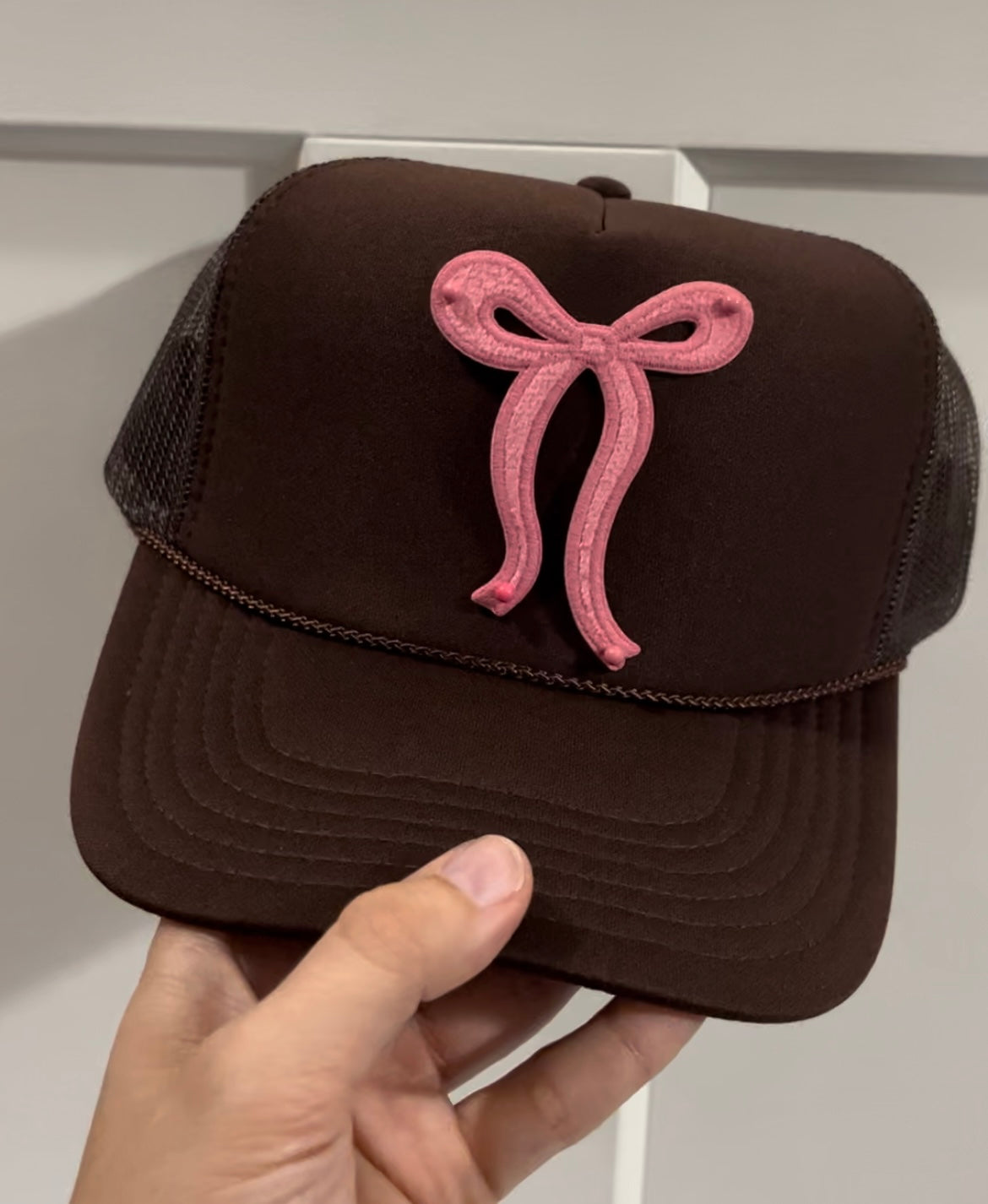 Pink Bow Trucker Hat